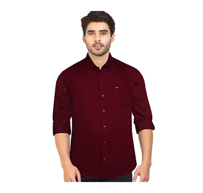 duff (1670) men 100% cotton casual shirt solid (multicolor)